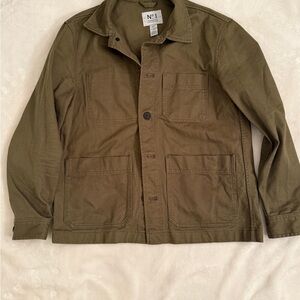 H&M Essentials Nº1 Twill Shacket - Men's Size Medium - Olive/Khaki